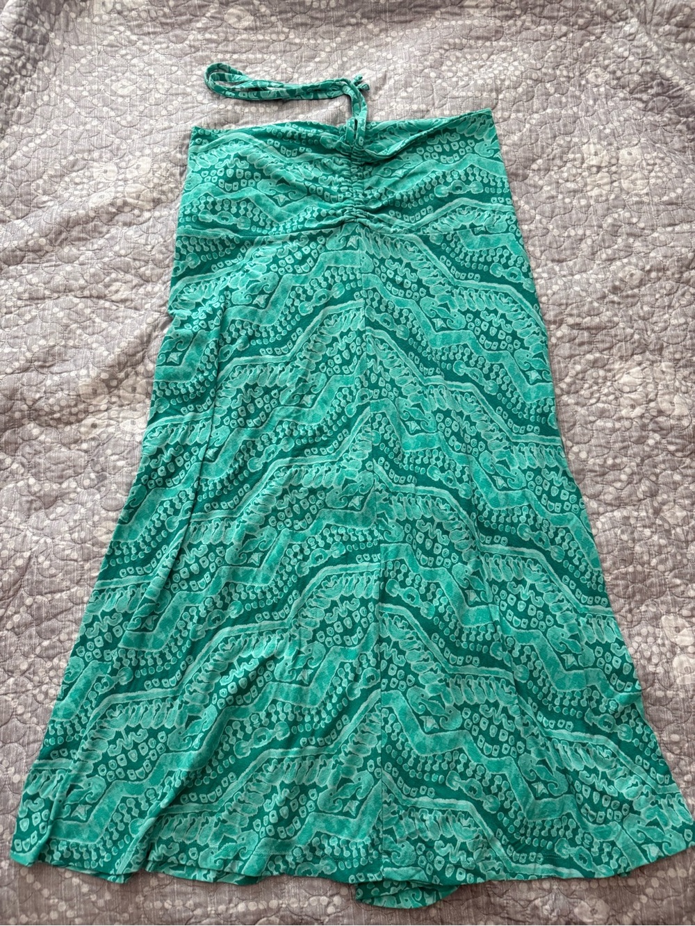 🪼Alpine Design Teal Patterned Maxi Dress